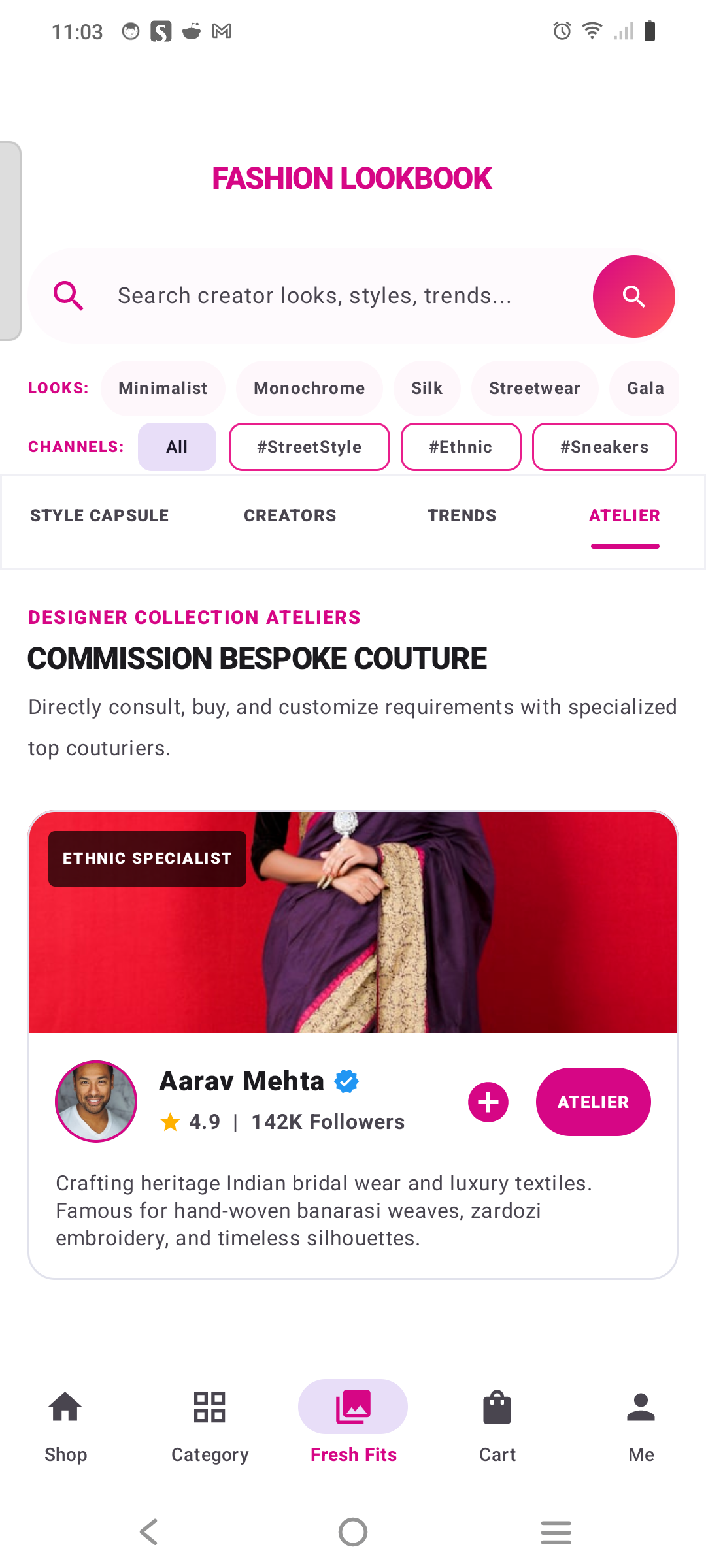 Designer Atelier bespoke couture